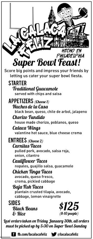 Super Bowl Party Catering
